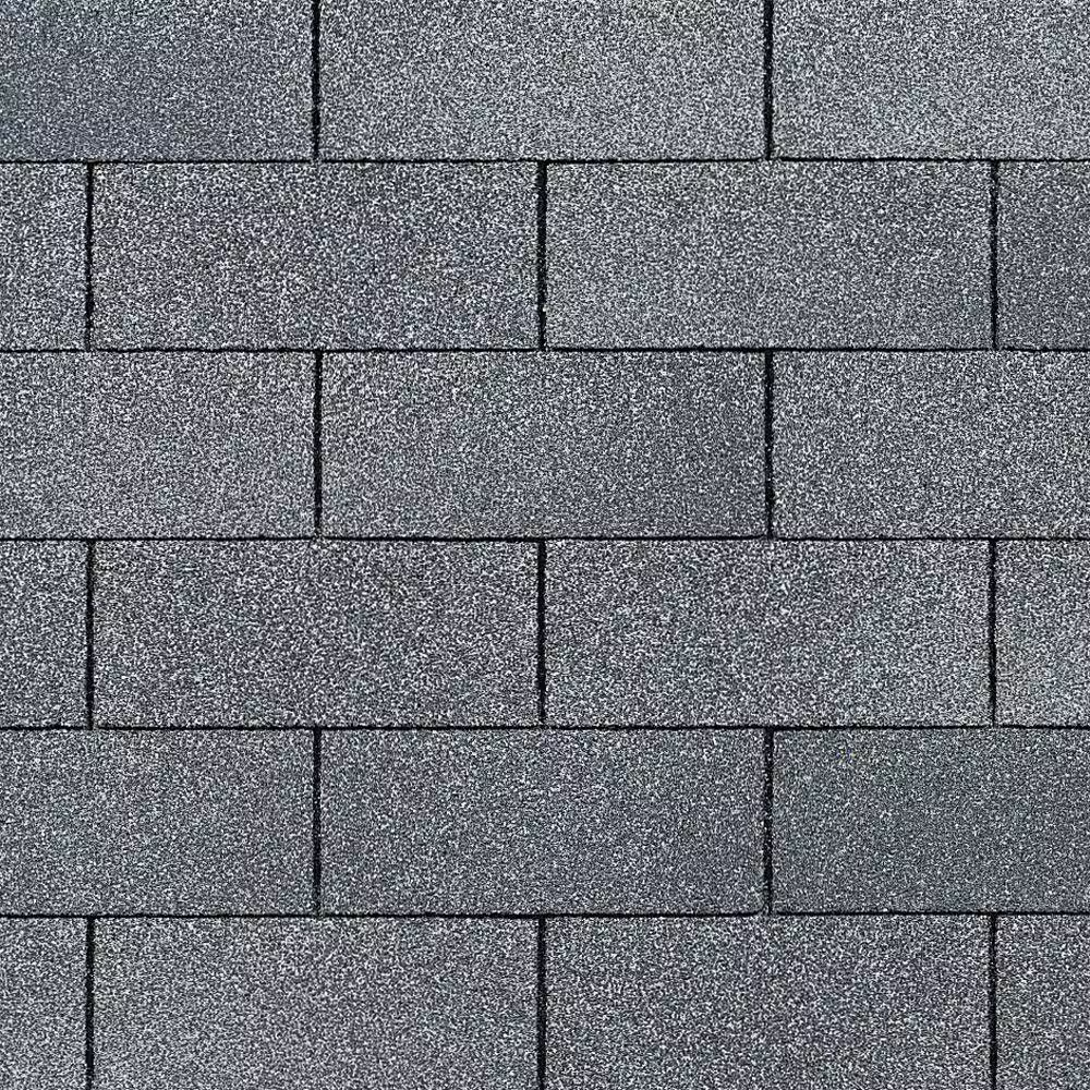 Traditional flat three-tab asphalt shingles